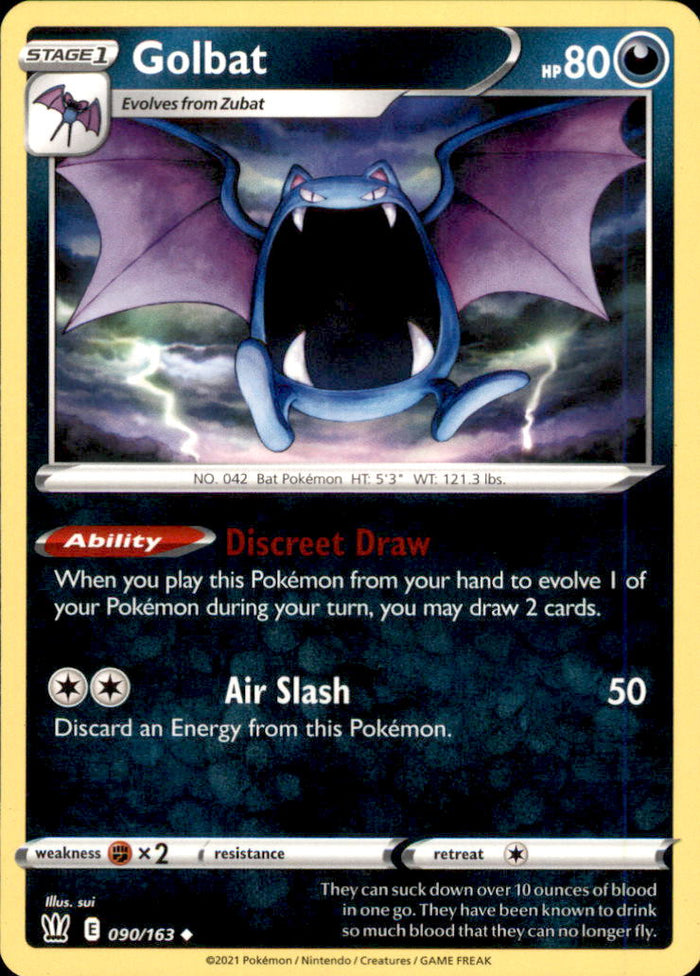 Golbat Uncommon SWSH05: Battle Styles 090/163 NM