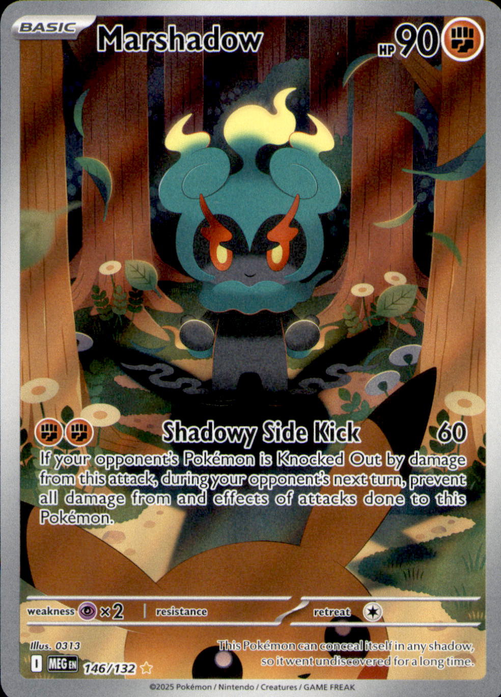 Marshadow Holo Illustration Rare ME01: Mega Evolution 146/132 NM