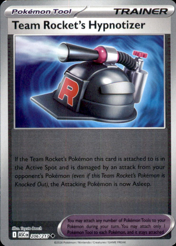 Team Rocket's Hypnotizer Reverse Holo Uncommon ME: Ascended Heroes 206/217 NM