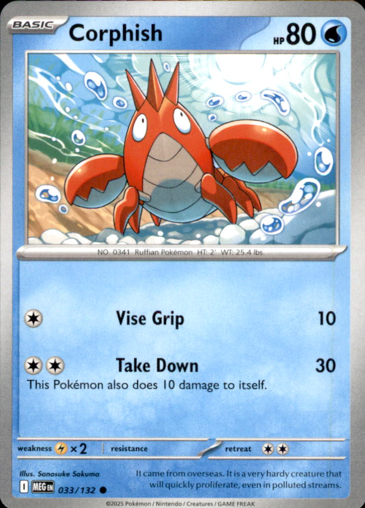 Corphish Common ME01: Mega Evolution 033/132 NM