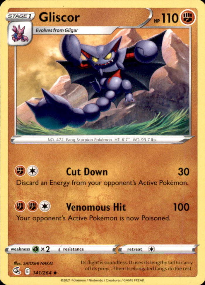 Gliscor Uncommon SWSH08: Fusion Strike 141/264 NM