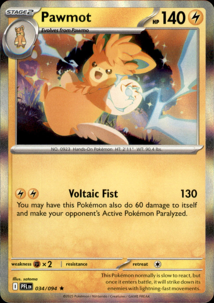 Pawmot Holo Rare ME02: Phantasmal Flames 034/094 NM