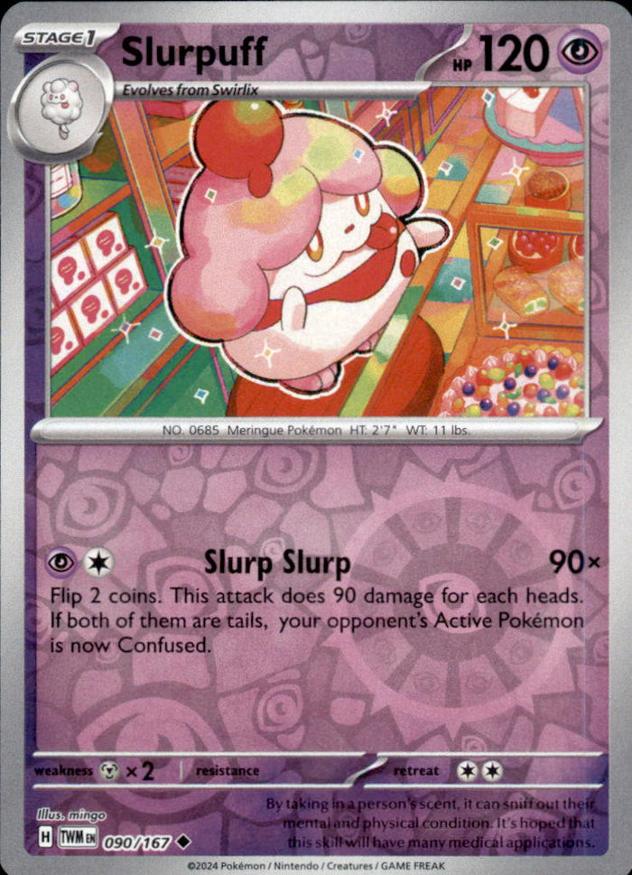 Slurpuff Reverse Holo Uncommon SV06: Twilight Masquerade 090/167 NM