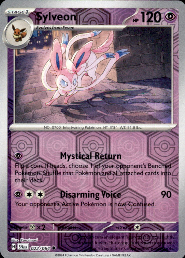 Sylveon Reverse Holo Uncommon SV: Shrouded Fable 022/064 NM