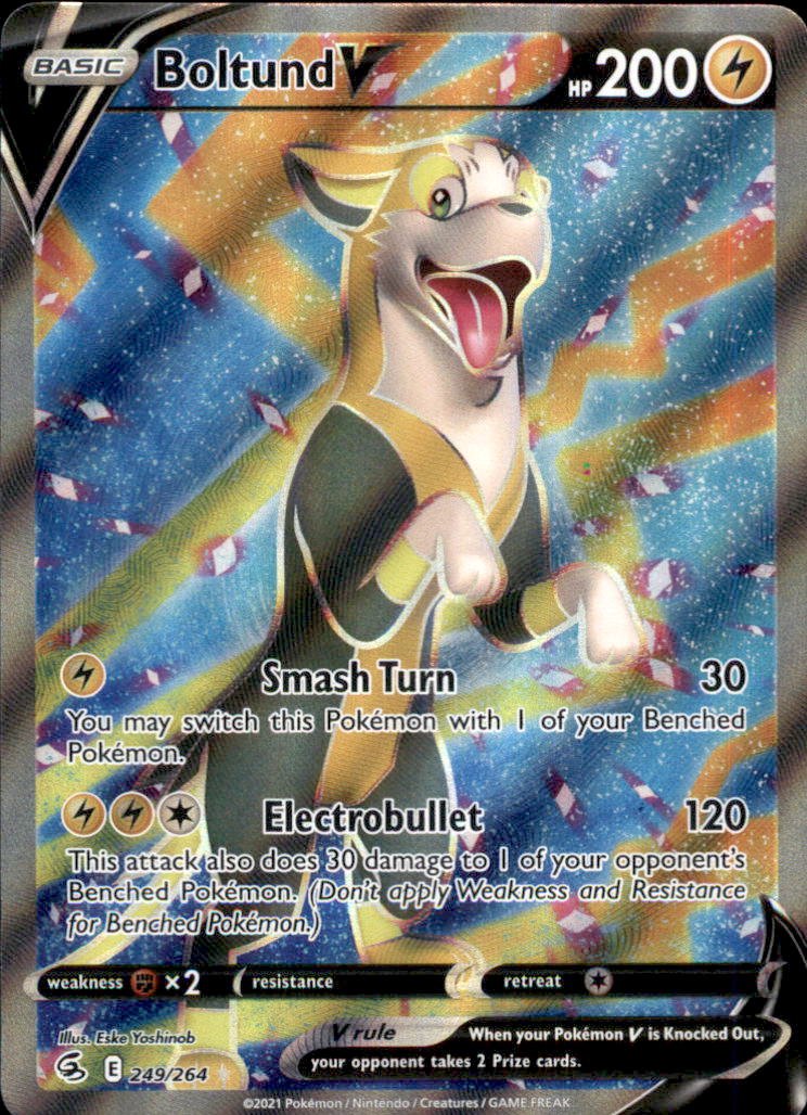 Boltund V (Full Art) Holo Ultra Rare SWSH08: Fusion Strike 249/264 NM