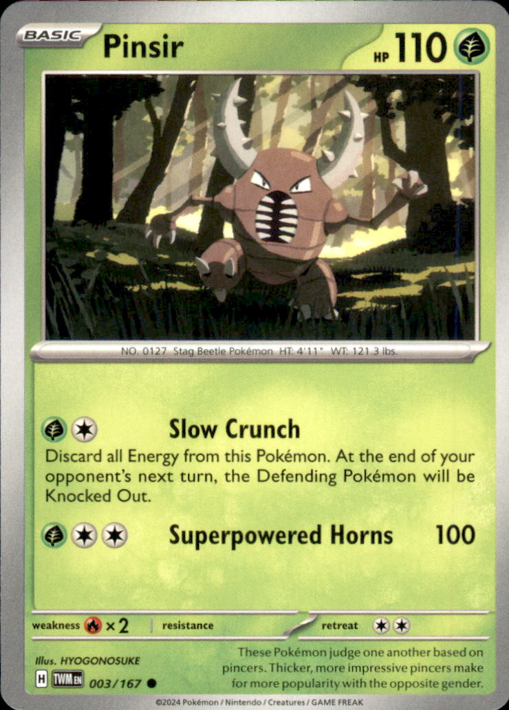 Pinsir Common SV06: Twilight Masquerade 003/167 NM