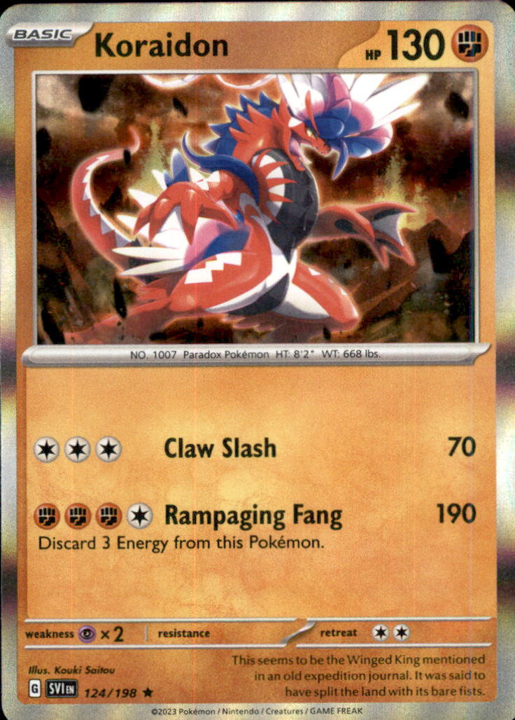 Koraidon Holo Rare SV01: Scarlet & Violet Base Set 124/198 NM