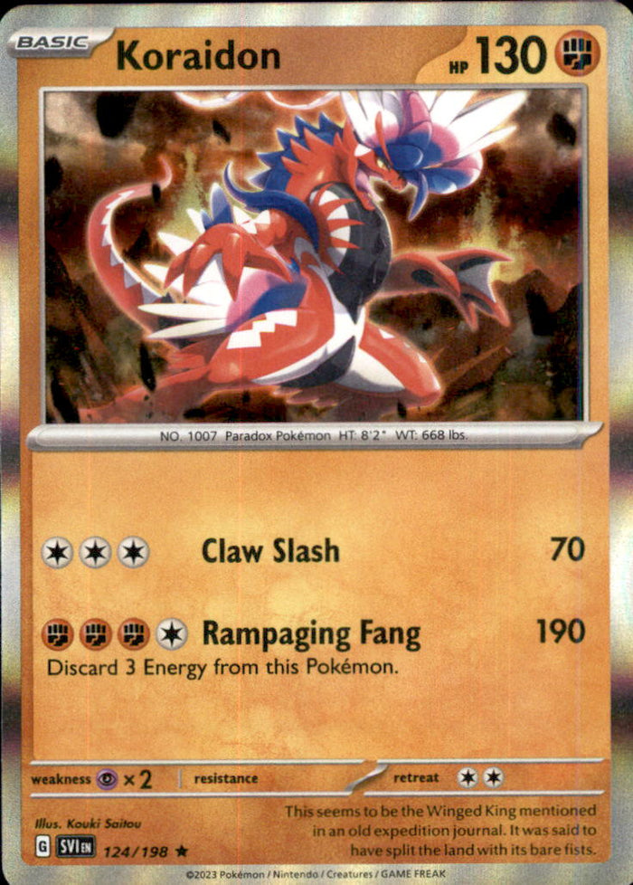 Koraidon Holo Rare SV01: Scarlet & Violet Base Set 124/198 NM