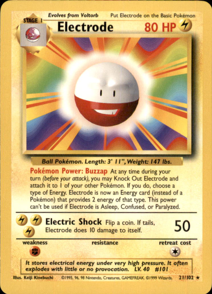Electrode Rare Base Set 021/102 NM