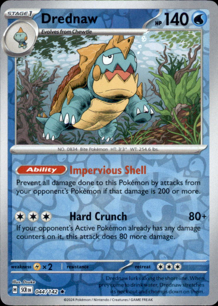 Drednaw Reverse Holo Rare SV07: Stellar Crown 044/142 NM