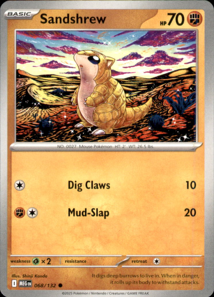 Sandshrew Common ME01: Mega Evolution 068/132 NM