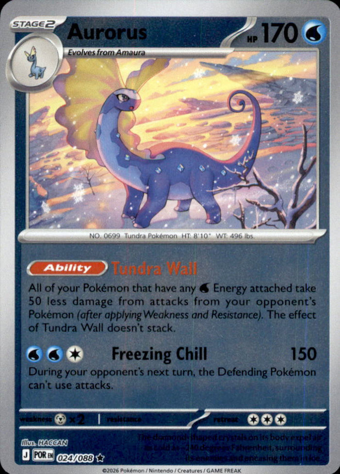 Aurorus Reverse Holo Rare ME03: Perfect Order 024/088 NM