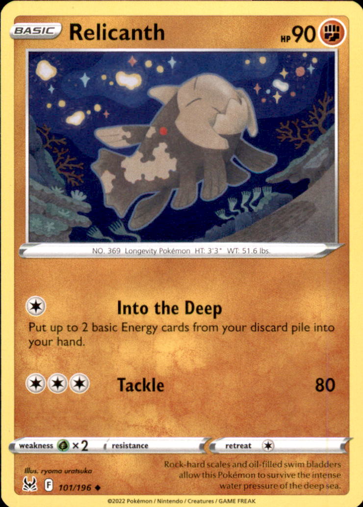 Relicanth Uncommon SWSH11: Lost Origin 101/196 NM