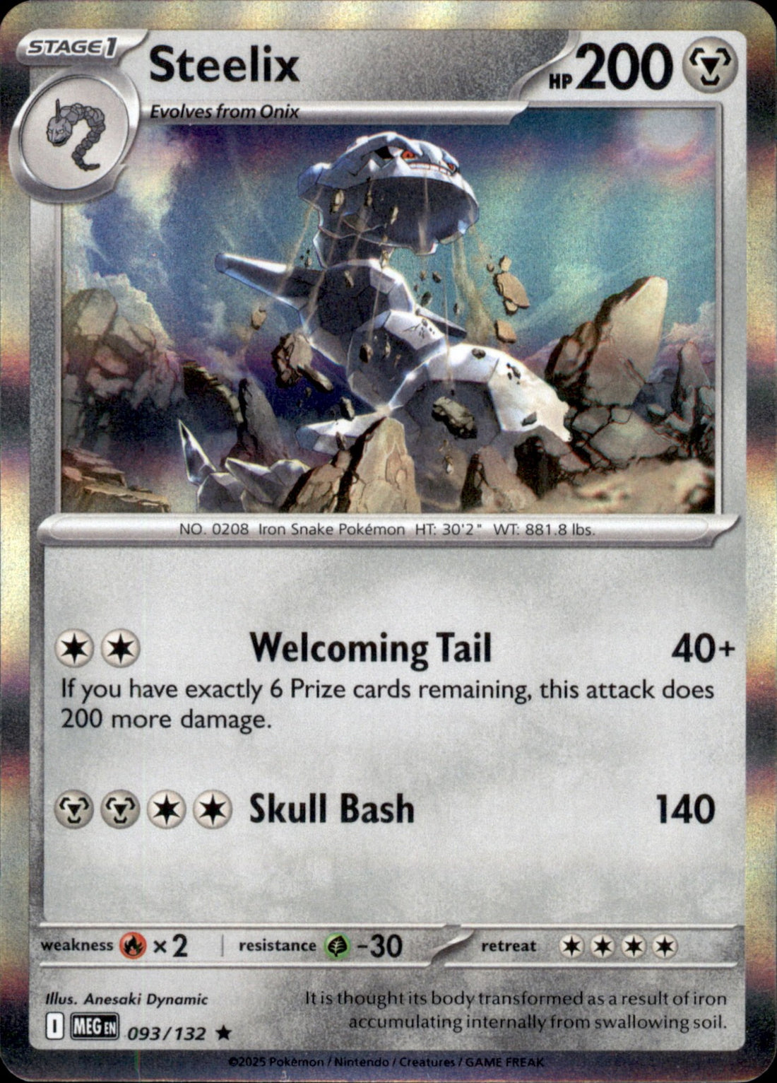 Steelix Holo Rare ME01: Mega Evolution 093/132 NM