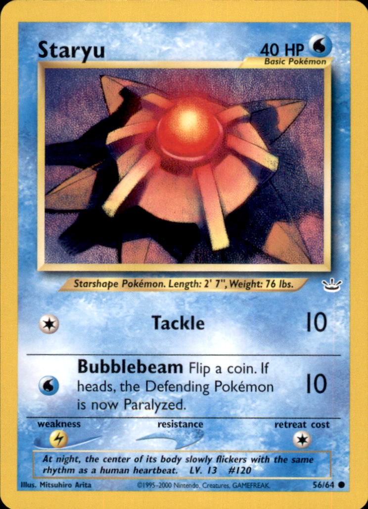Staryu Unlimited Common Neo Revelation 56/64 NM