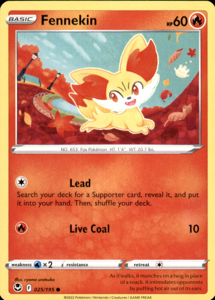 Fennekin Common SWSH12: Silver Tempest 025/195 NM