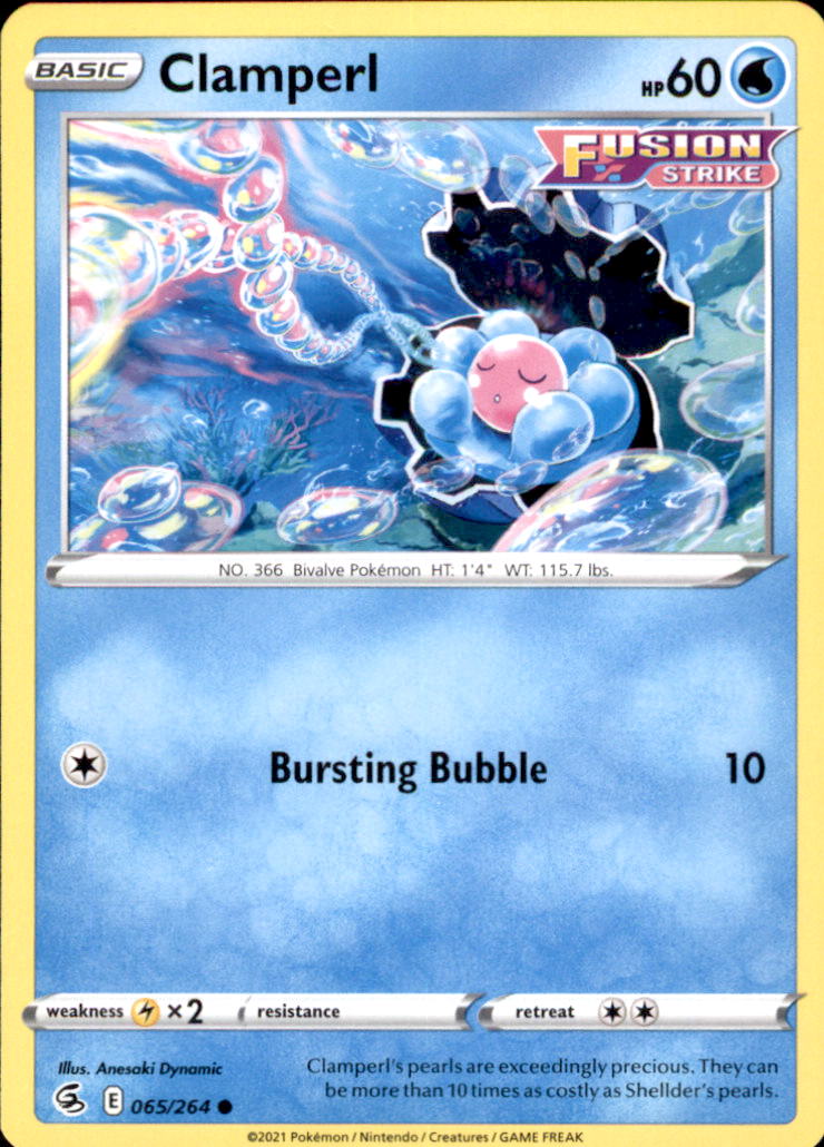 Clamperl Common SWSH08: Fusion Strike 065/264 NM