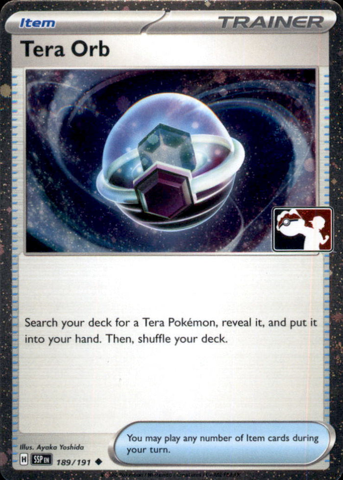 Tera Orb (Cosmos Holo) Holo Uncommon Prize Pack Series Cards 189/191 NM