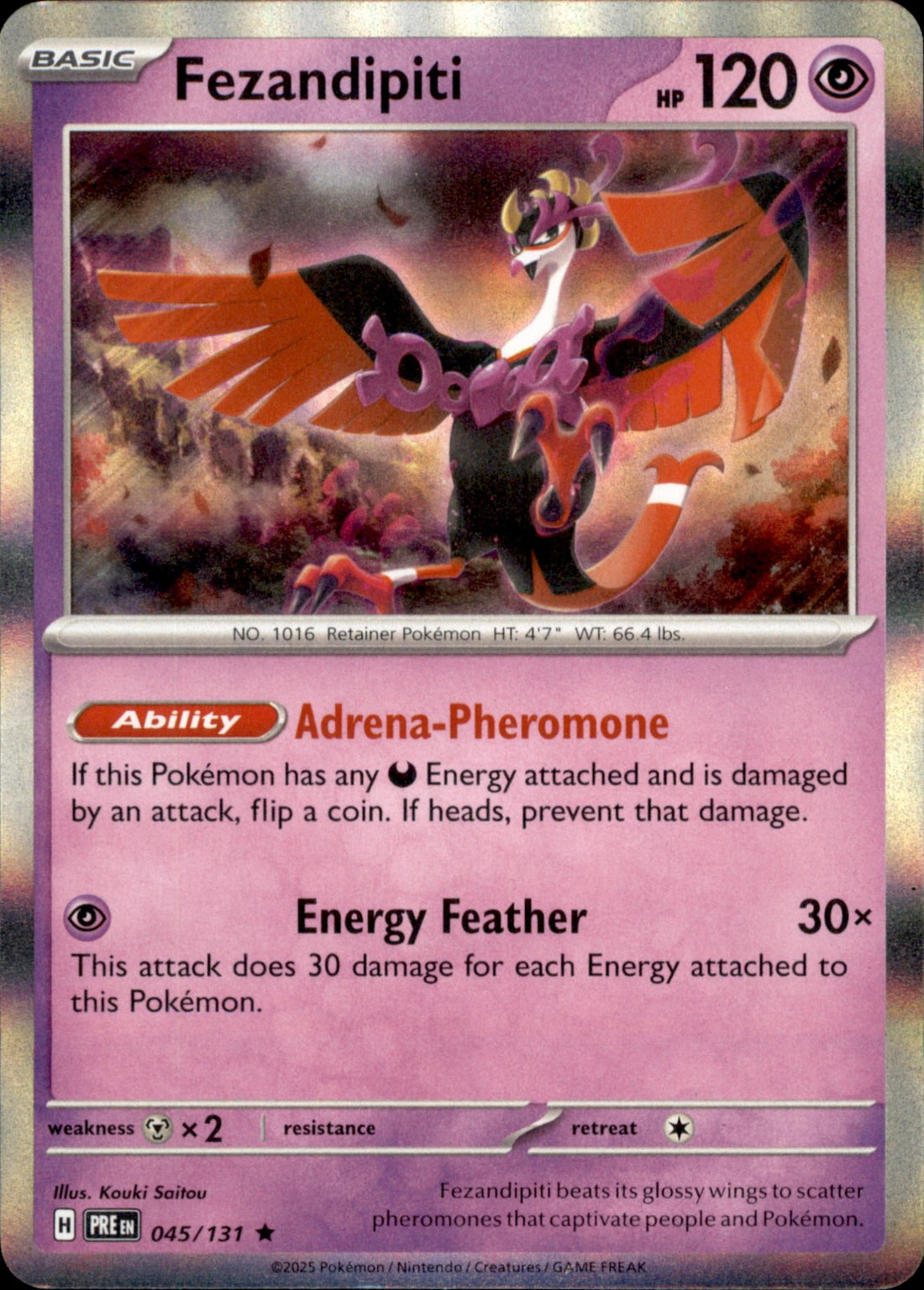 Fezandipiti Holo Rare SV: Prismatic Evolutions 045/131 NM