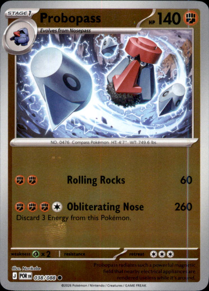 Probopass Reverse Holo Common ME03: Perfect Order 038/088 NM
