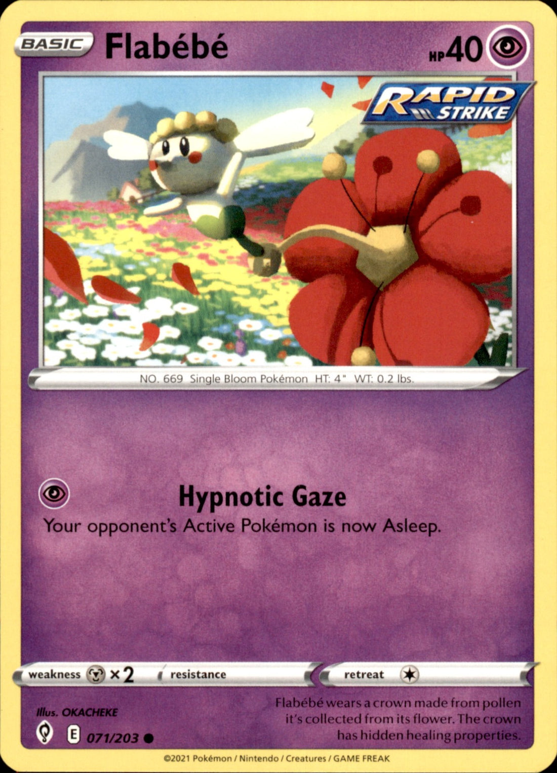 Flabebe Common SWSH07: Evolving Skies 071/203 NM