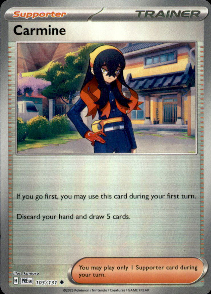 Carmine Reverse Holo Uncommon SV: Prismatic Evolutions 103/131 NM