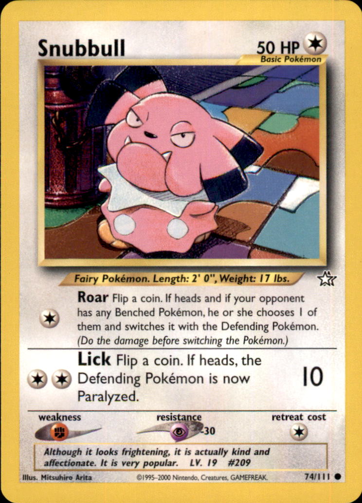 Snubbull Unlimited Common Neo Genesis 074/111 NM