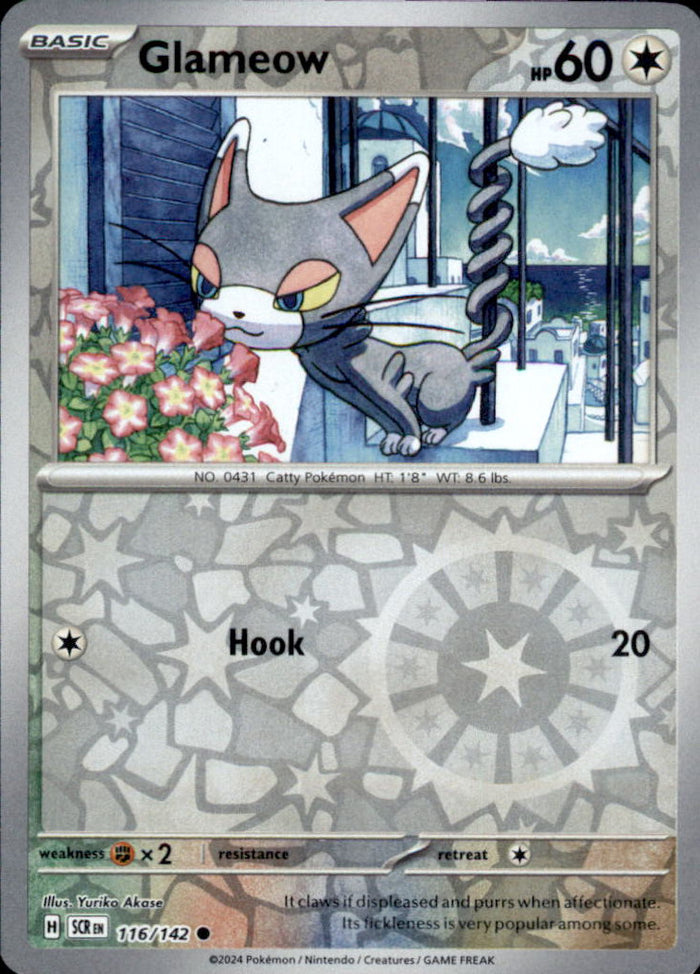Glameow Reverse Holo Common SV07: Stellar Crown 116/142 NM