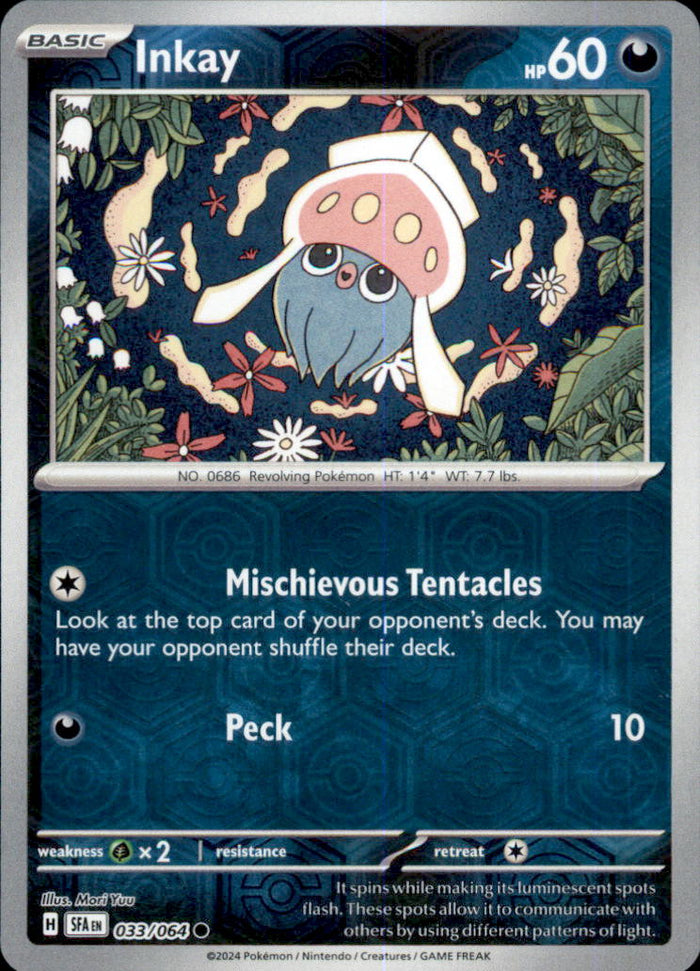 Inkay Reverse Holo Common SV: Shrouded Fable 033/064 NM