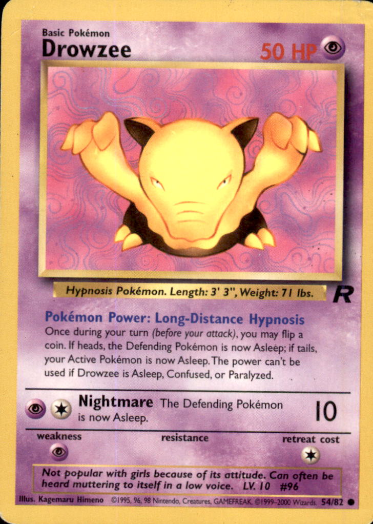 Drowzee Unlimited Common Team Rocket 54/82 LP