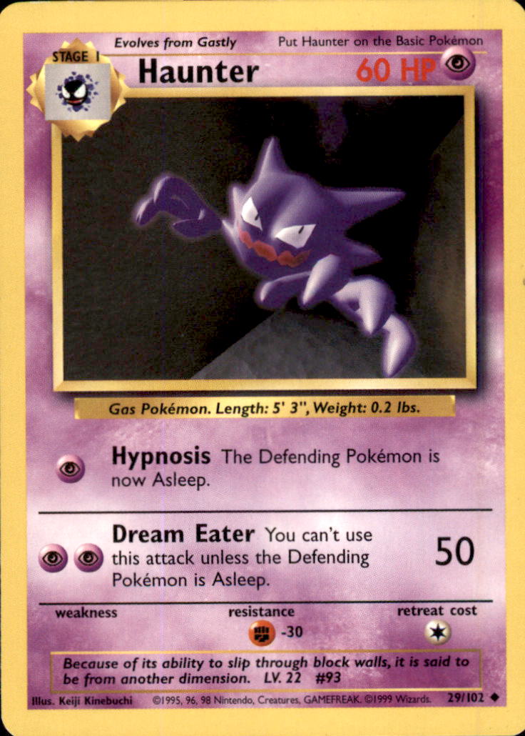 Haunter Uncommon Base Set 029/102 LP