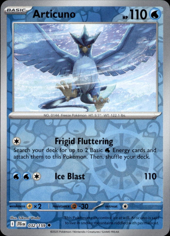 Articuno Reverse Holo Uncommon SV09: Journey Together 032/159 NM