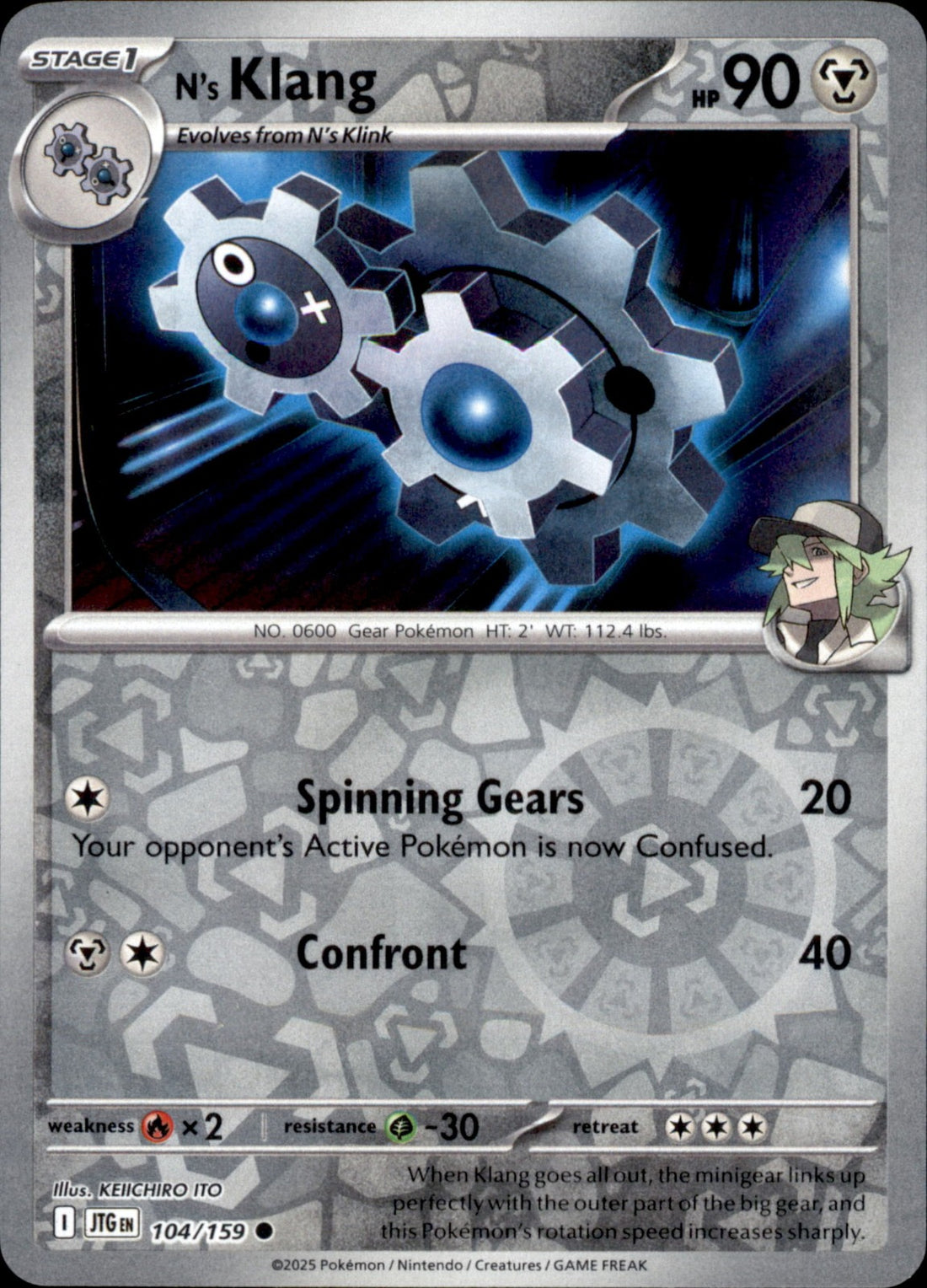 N's Klang Reverse Holo Common SV09: Journey Together 104/159 NM