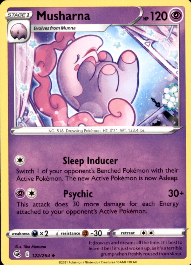 Musharna Uncommon SWSH08: Fusion Strike 122/264 NM