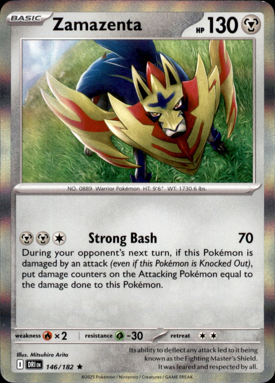 Zamazenta Holo Rare SV10: Destined Rivals 146/182 NM