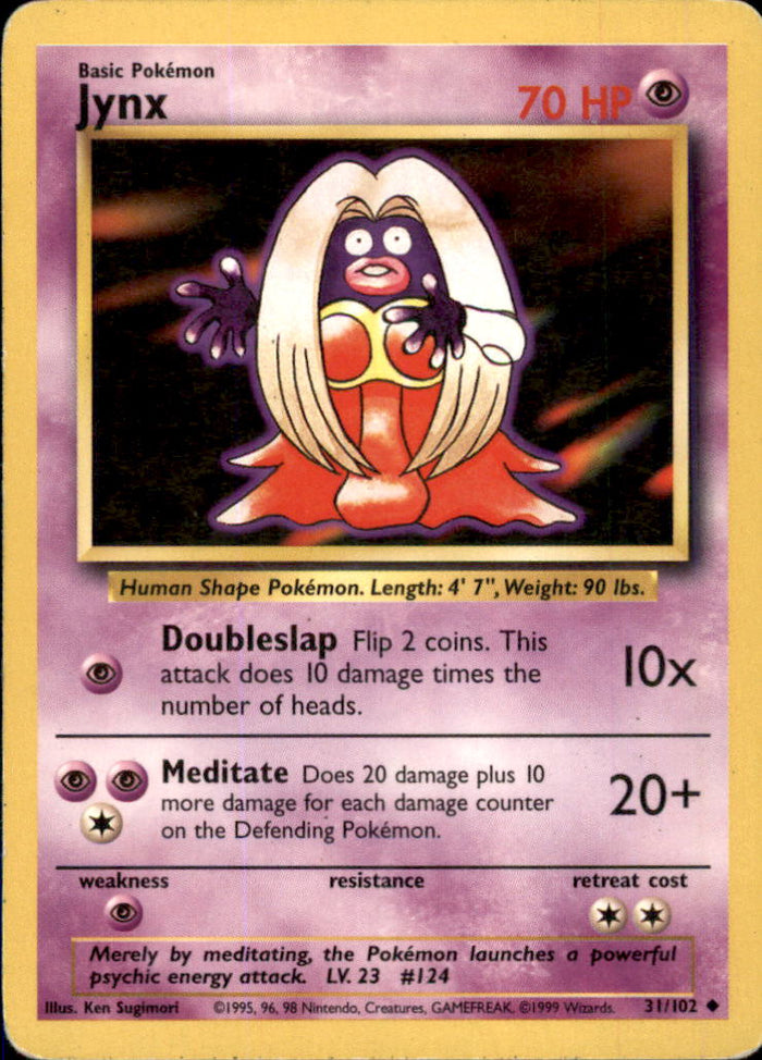 Jynx Uncommon Base Set 031/102 LP