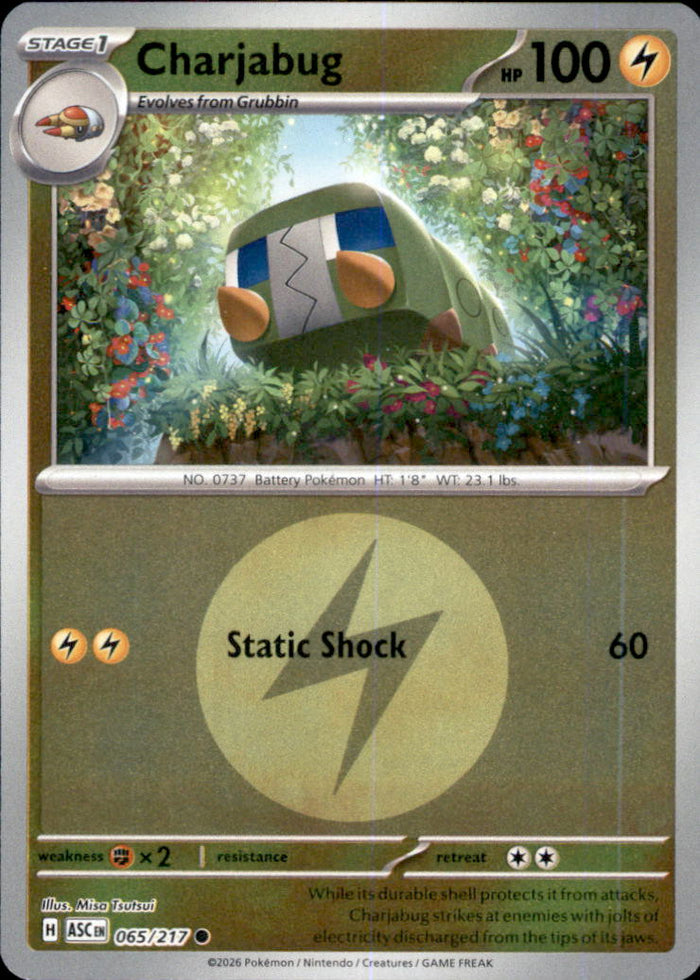 Charjabug (Energy Symbol) Reverse Holo Common ME: Ascended Heroes 065/217 NM