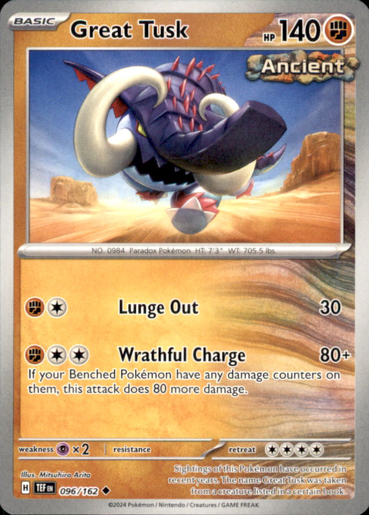 Great Tusk Uncommon SV05: Temporal Forces 096/162 NM
