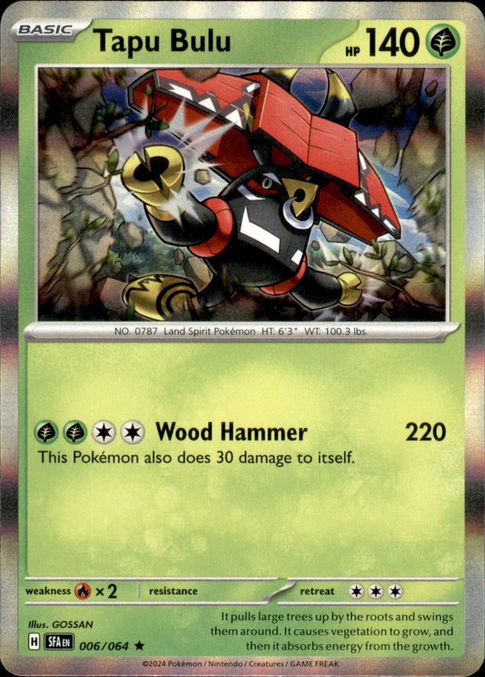 Tapu Bulu Holo Rare SV: Shrouded Fable 006/064 NM