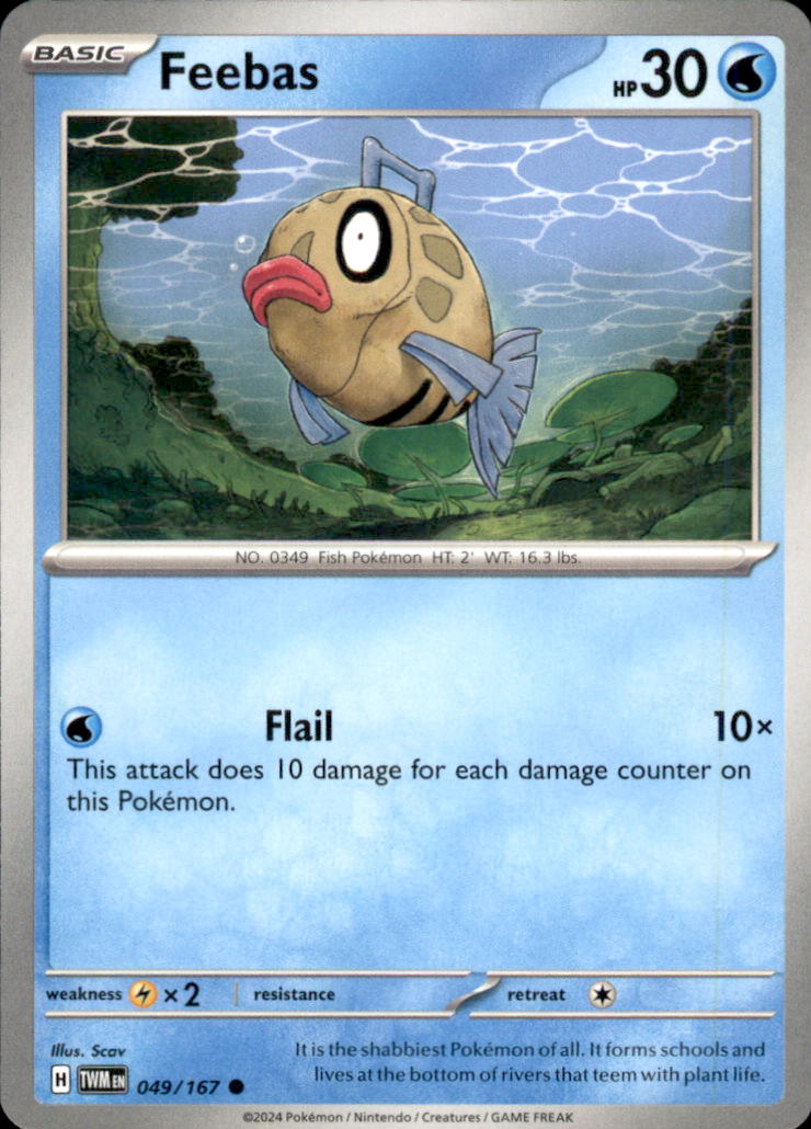Feebas Common SV06: Twilight Masquerade 049/167 NM