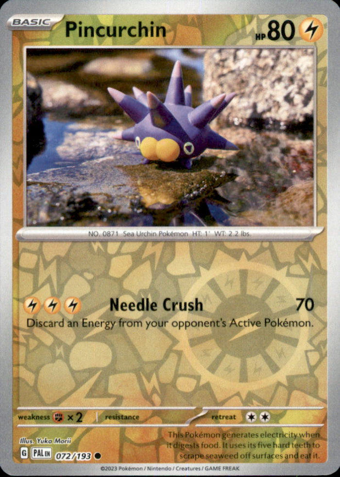 Pincurchin Reverse Holo Common SV02: Paldea Evolved 072/193 NM