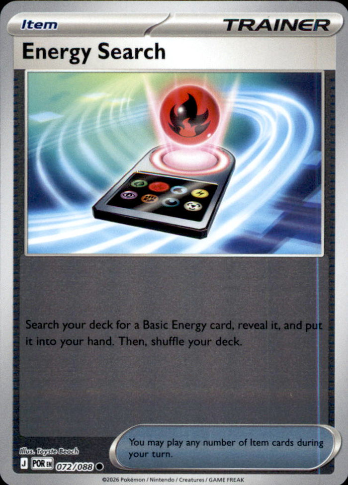 Energy Search Reverse Holo Common ME03: Perfect Order 072/088 NM