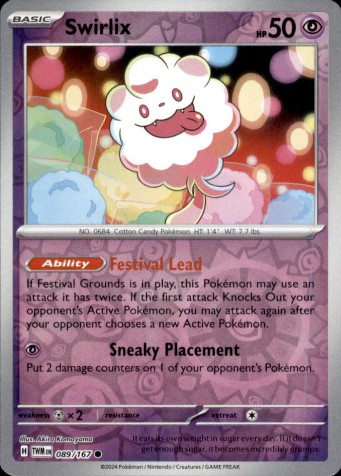 Swirlix Reverse Holo Common SV06: Twilight Masquerade 089/167 NM