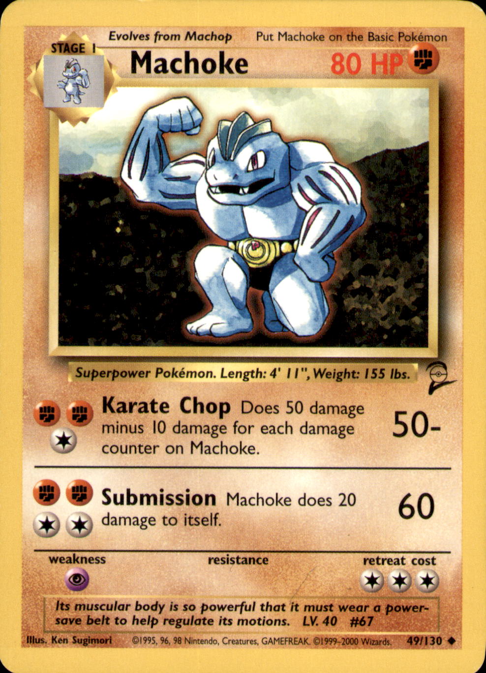Machoke Uncommon Base Set 2 049/130 LP