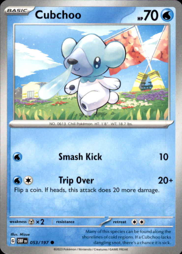 Cubchoo Common SV03: Obsidian Flames 053/197 NM