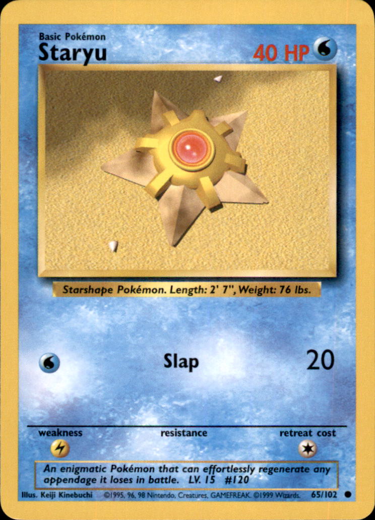 Staryu Common Base Set 065/102 NM