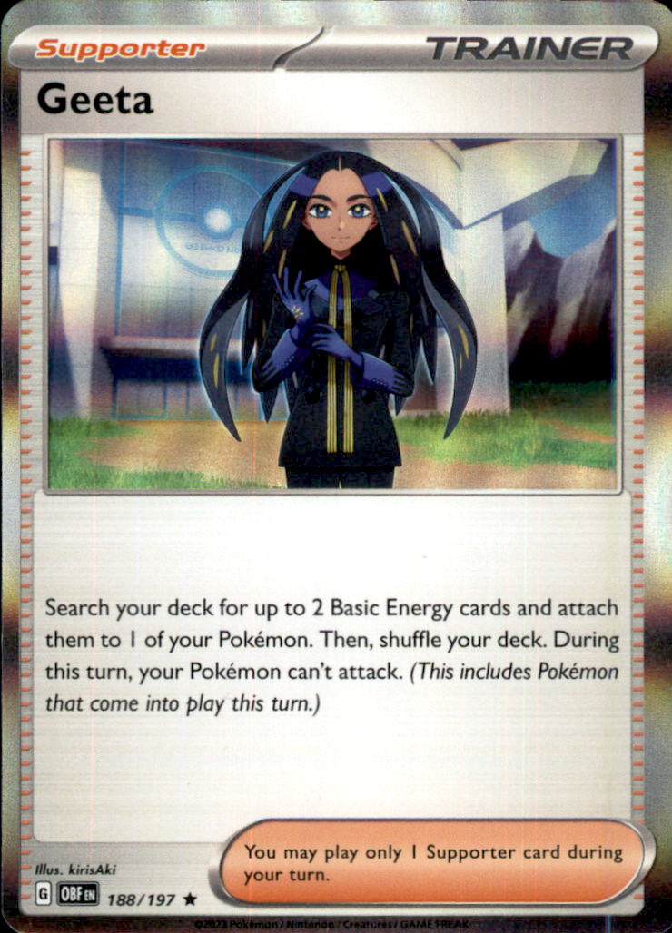 Geeta Holo Rare SV03: Obsidian Flames 188/197 NM