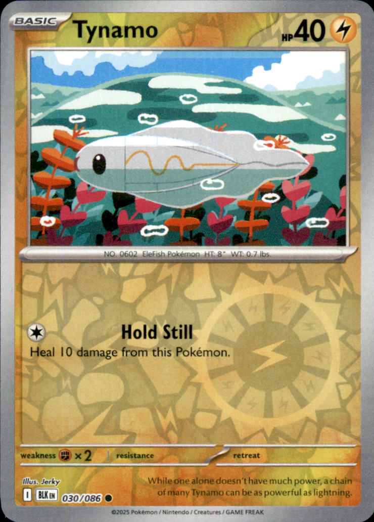 Tynamo Reverse Holo Common SV: Black Bolt 030/086 NM
