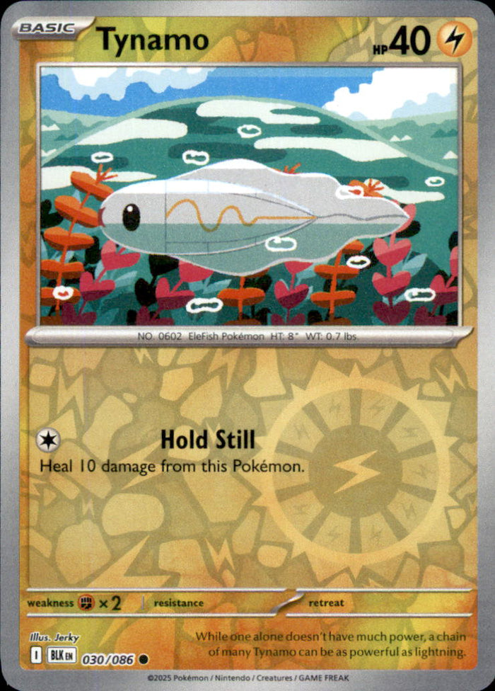 Tynamo Reverse Holo Common SV: Black Bolt 030/086 NM