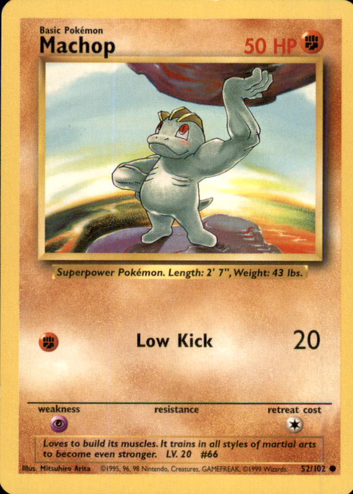 Machop Common Base Set 052/102 LP